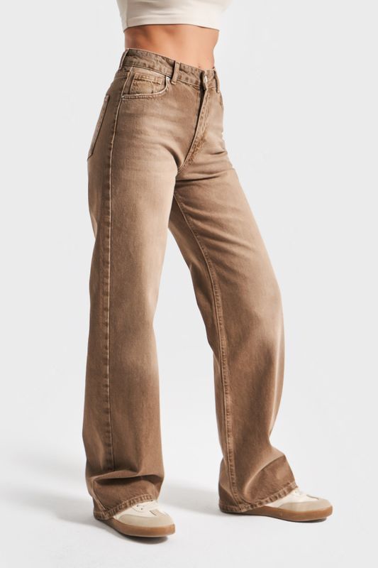 Brown Tinted Straight Fit Jeans