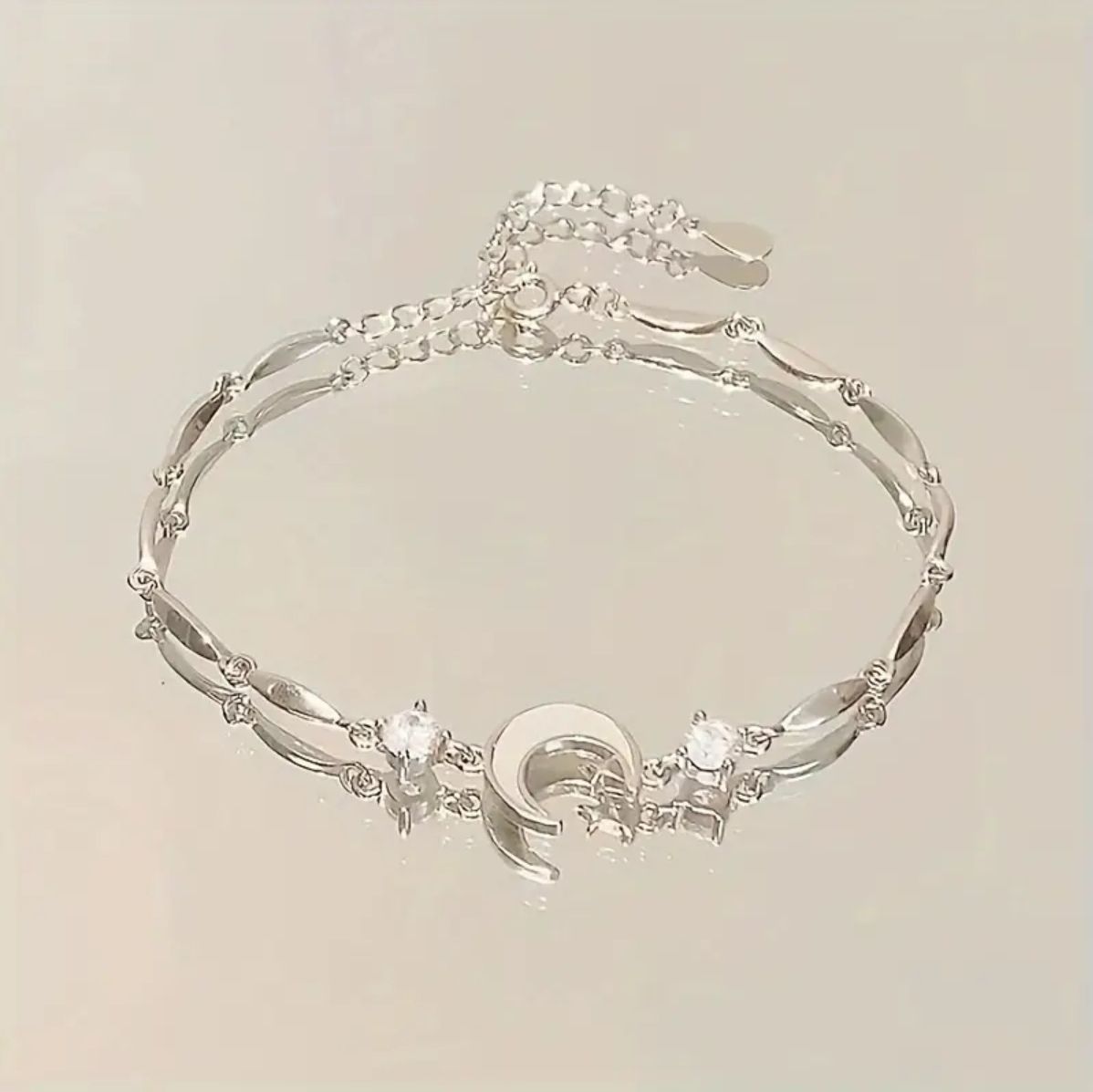 Elegant Moon Charm Bracelet 