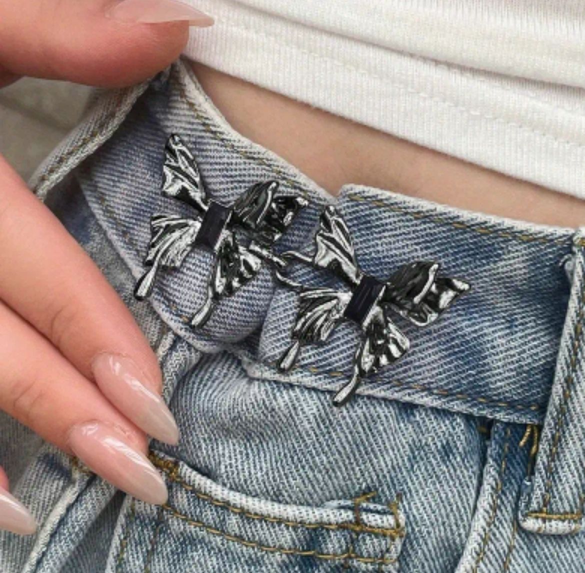 Butterfly Button Adjuster for Pants Waist Tightener