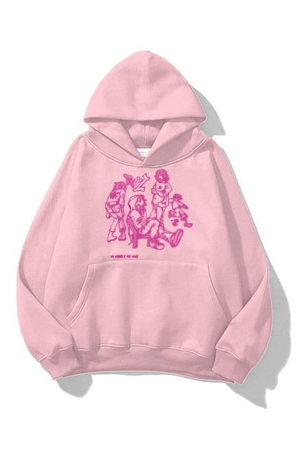 TYYZ Streetwear Pink Extra Oversized Hoodie