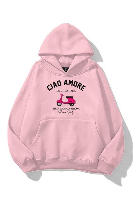 CIAO Amore Pink Extra Oversized Hoodie