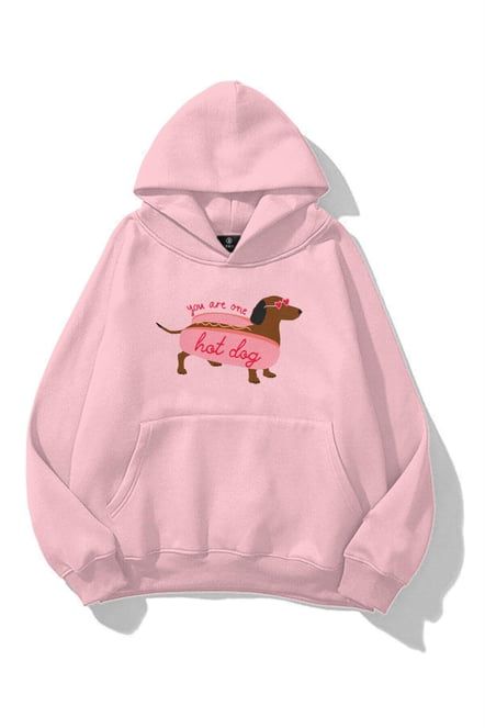 Hotdog Pink Extra Oversized Hoodie