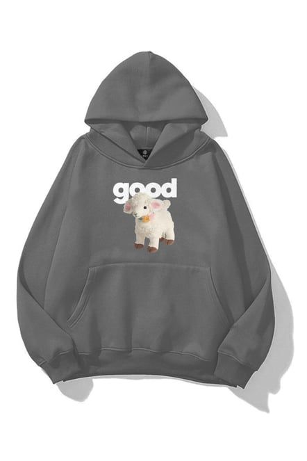 Good Sheep Anthracite Extra Oversized Hoodie