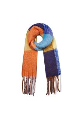 Sjaal multicolor oranje