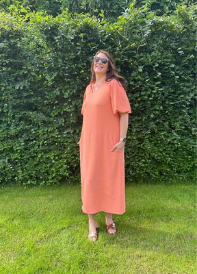 Kleedje Cleo Peach maxi kleedje peach