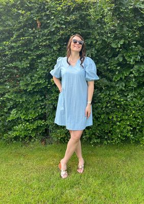 kleedje Anne blauw kleedje Anne blauw