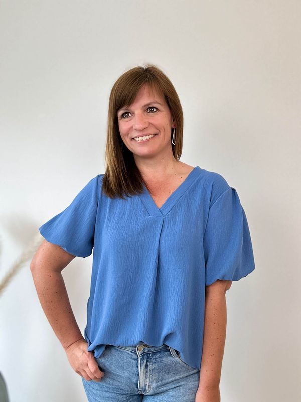 blouse Charlie jeansblauw blouse Charlie jeansblauw