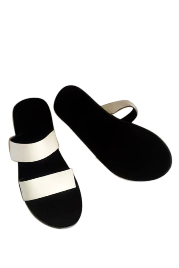 ladies&#39; white and black leather crafts
