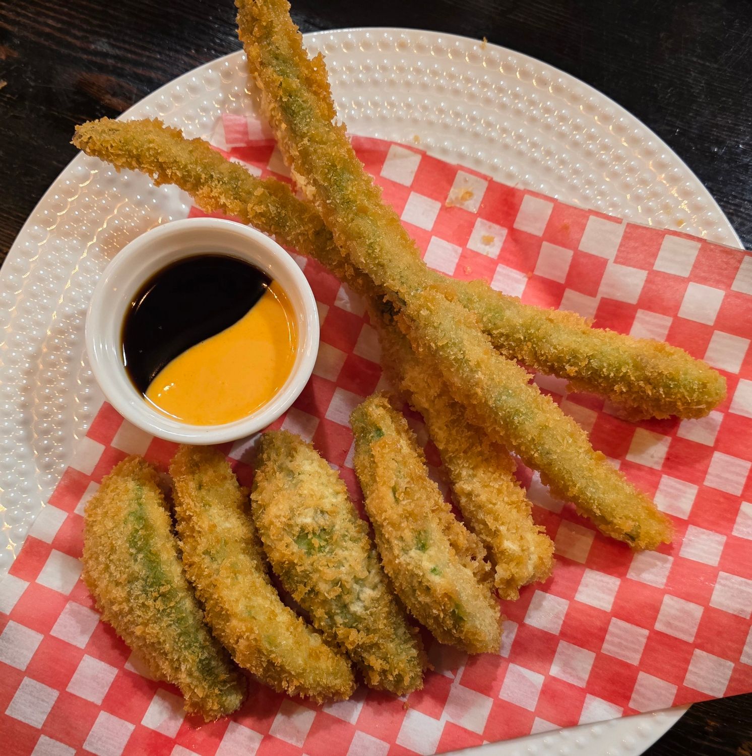 Avocado &amp; Asparagus Crunch Tempura