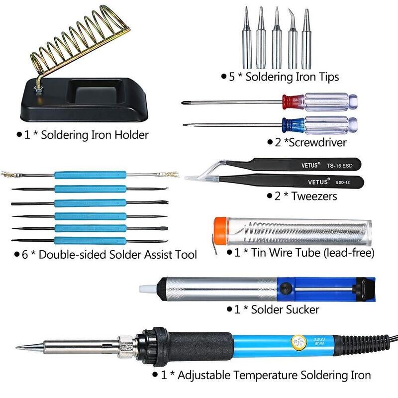 60W Electric Soldering Iron Welding Tool Kit