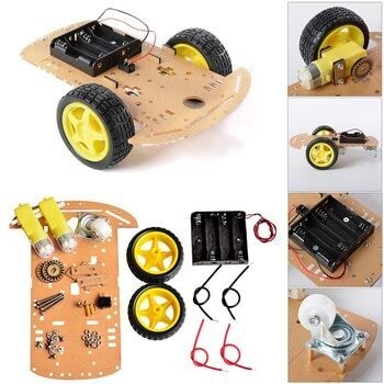Transparent Robot Smart Car Chassis ( Assembled) متركب