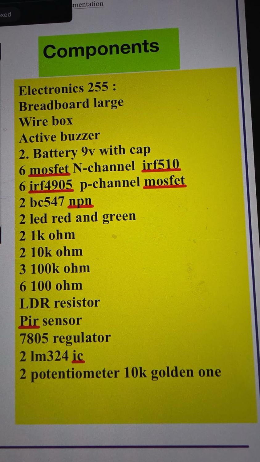 Electronics 255 Project