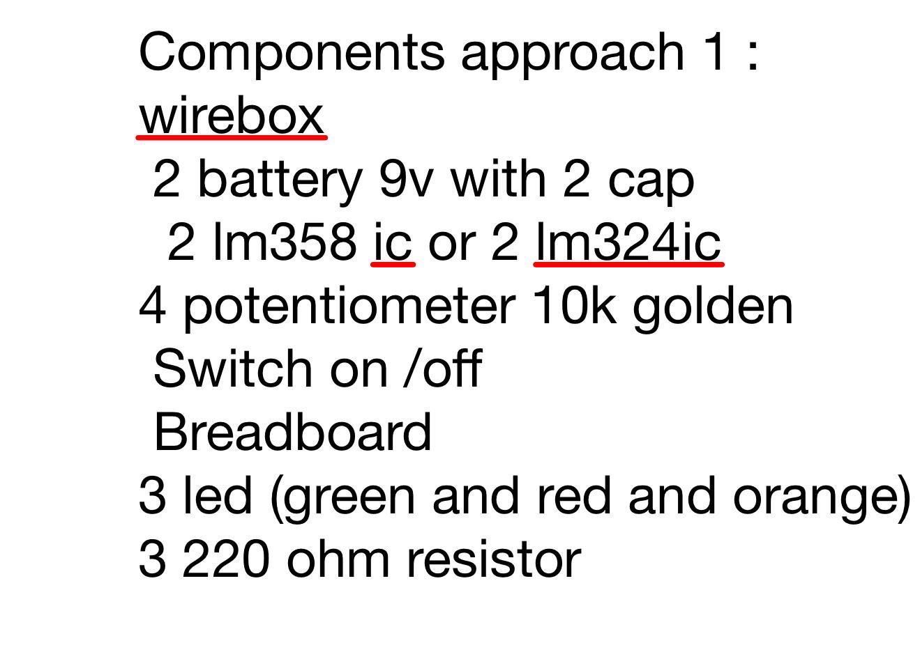 Circuit 1 app 1 / 2 batt 2=1k