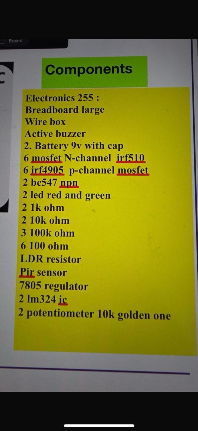 Electronics 255 fall2025