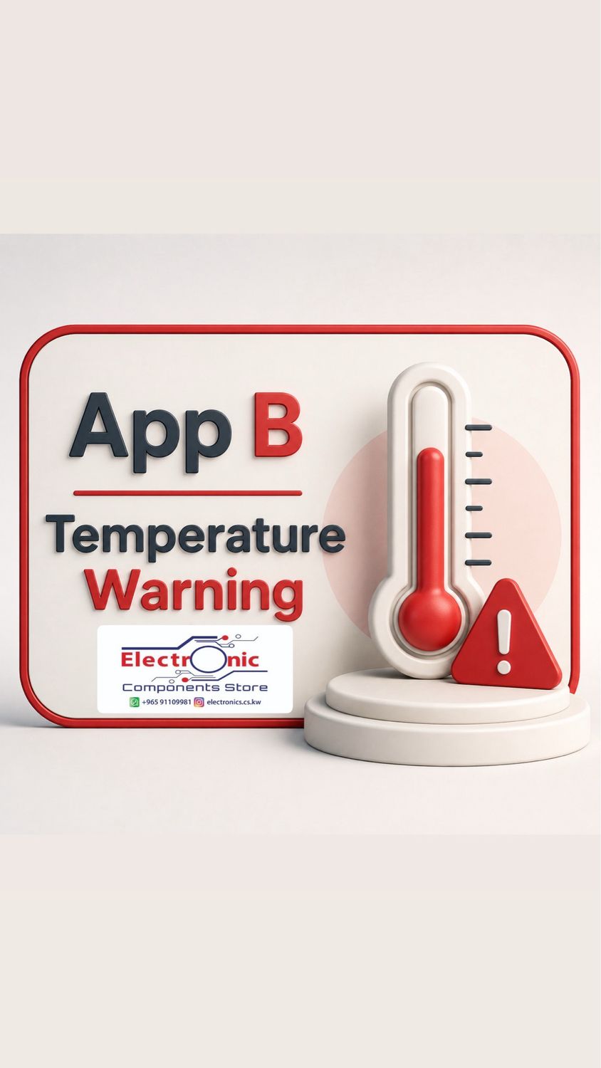 App B temperature warning 