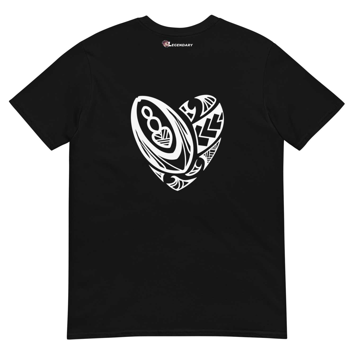 Maori Rugby Heart Tee Black