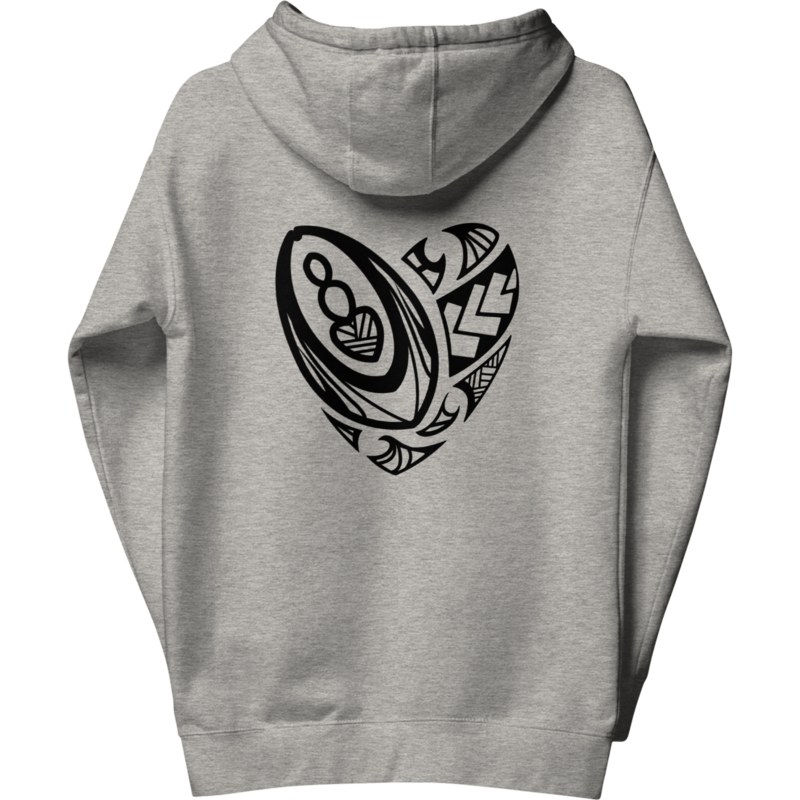 Maori Rugby Heart Hoodie