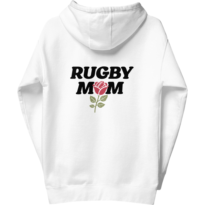 Rugby Mom Hoodie White