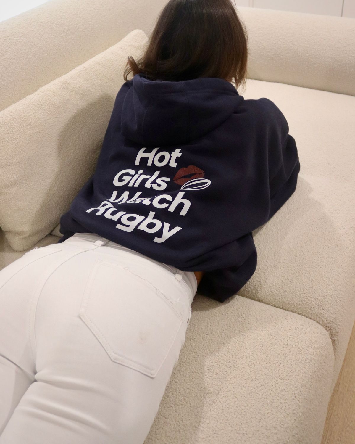 Hot Girls Hoodie Navy