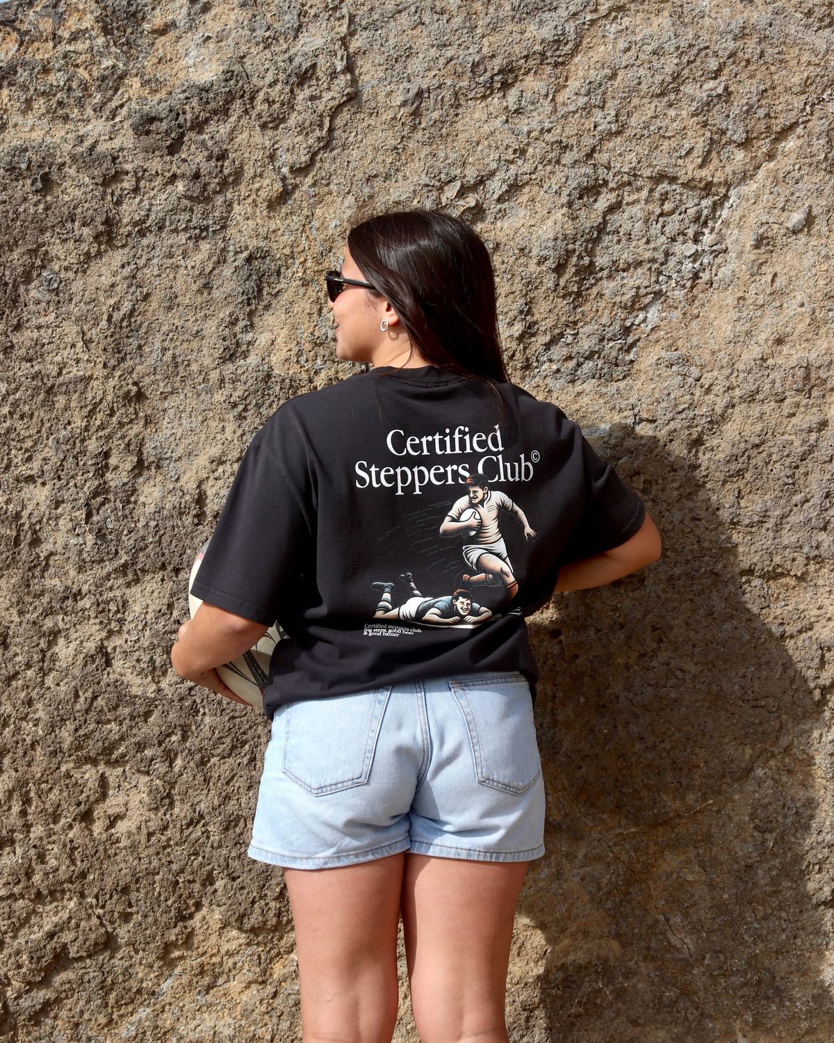 Steppers Tee Black