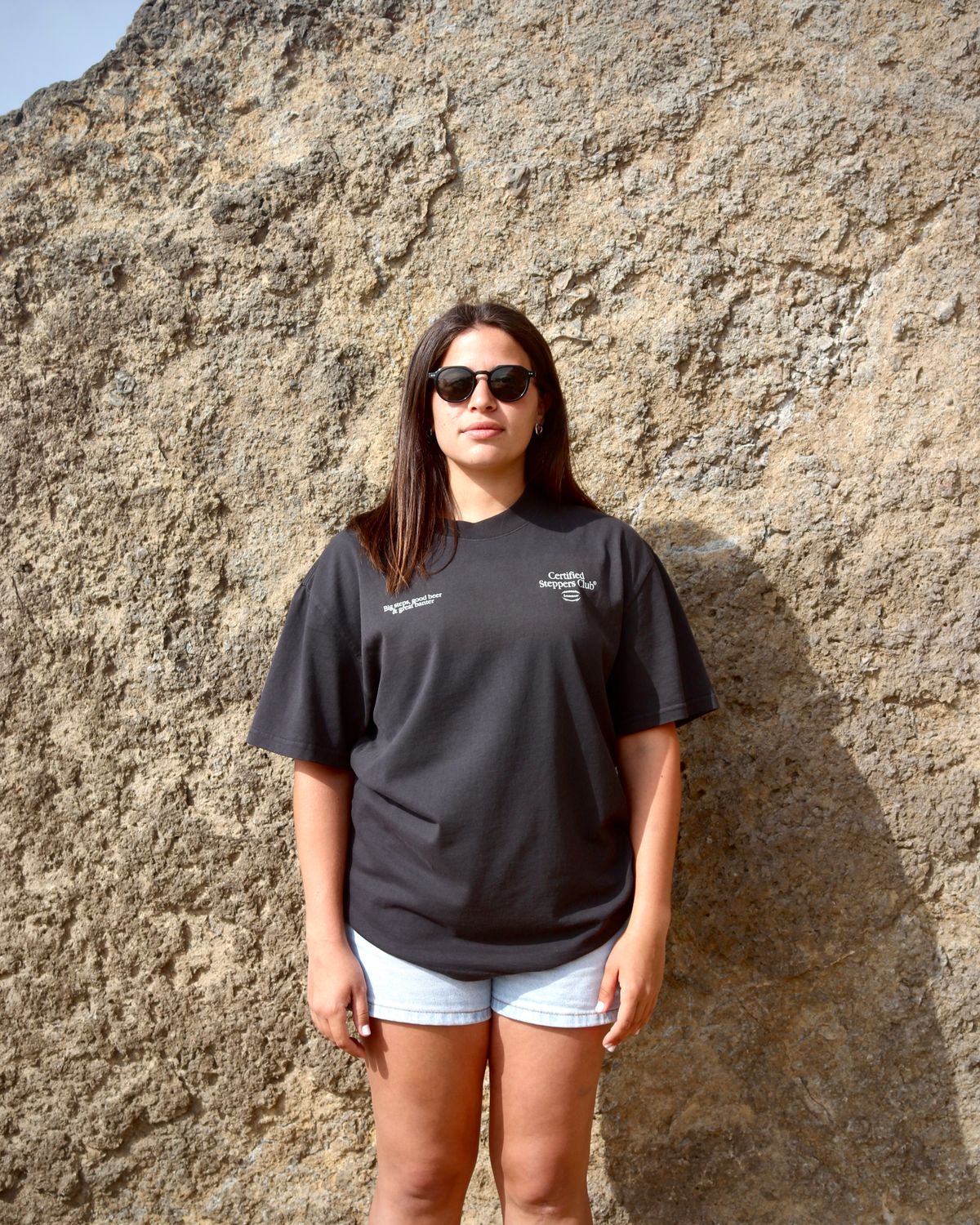 Steppers Tee Black