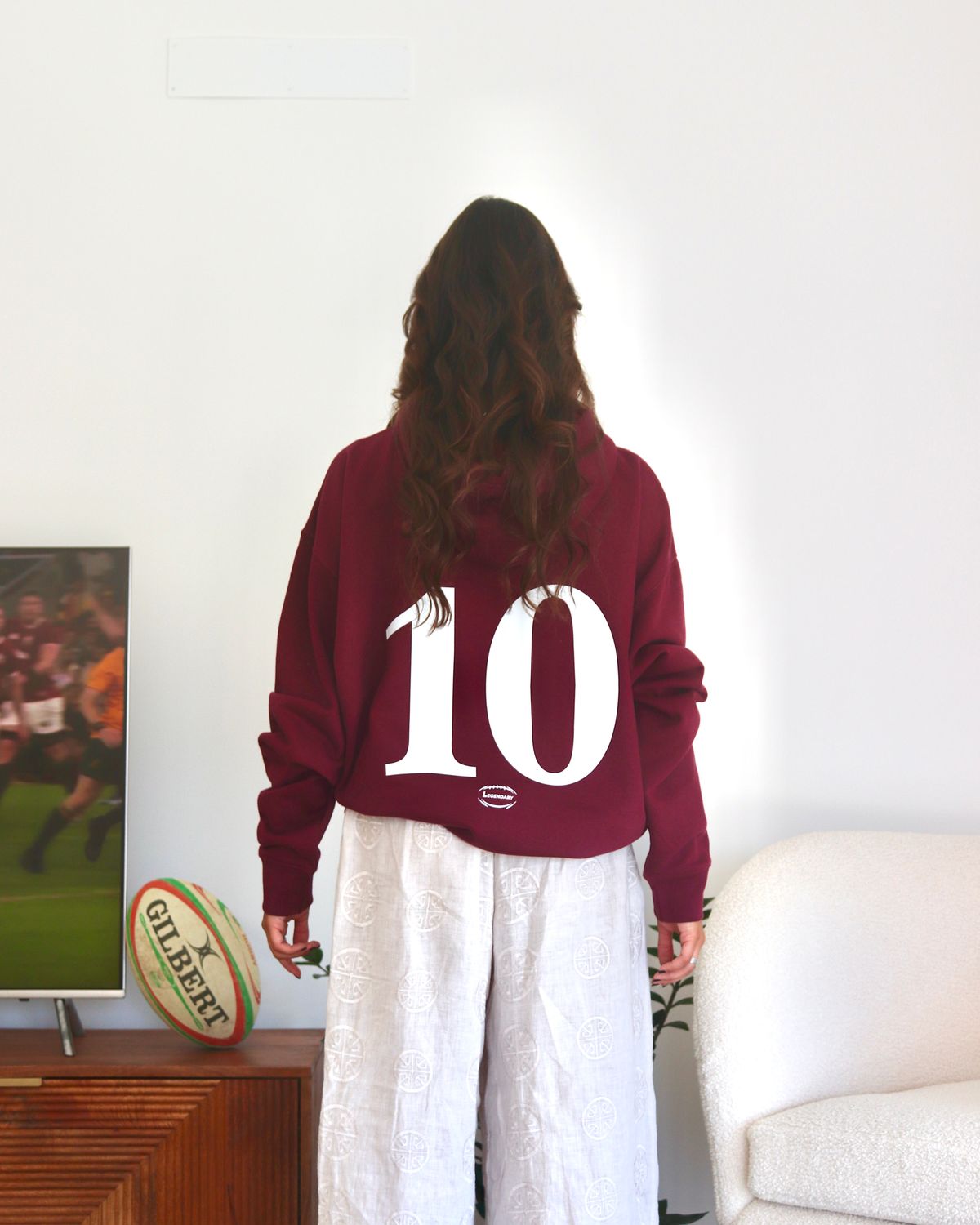 Lions (10) Hoodie Burgundy
