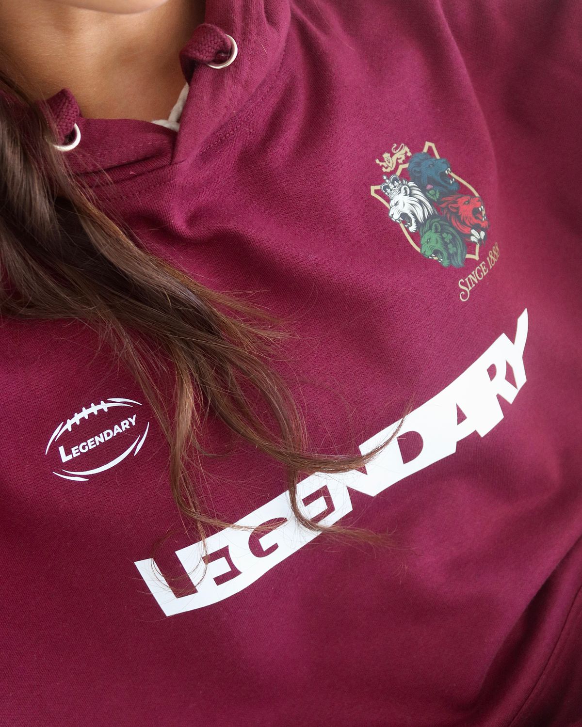 Lions (1) Hoodie Burgundy