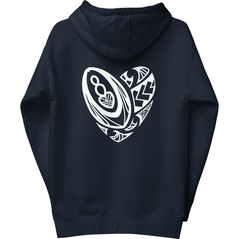Maori Heart Hoodie Navy