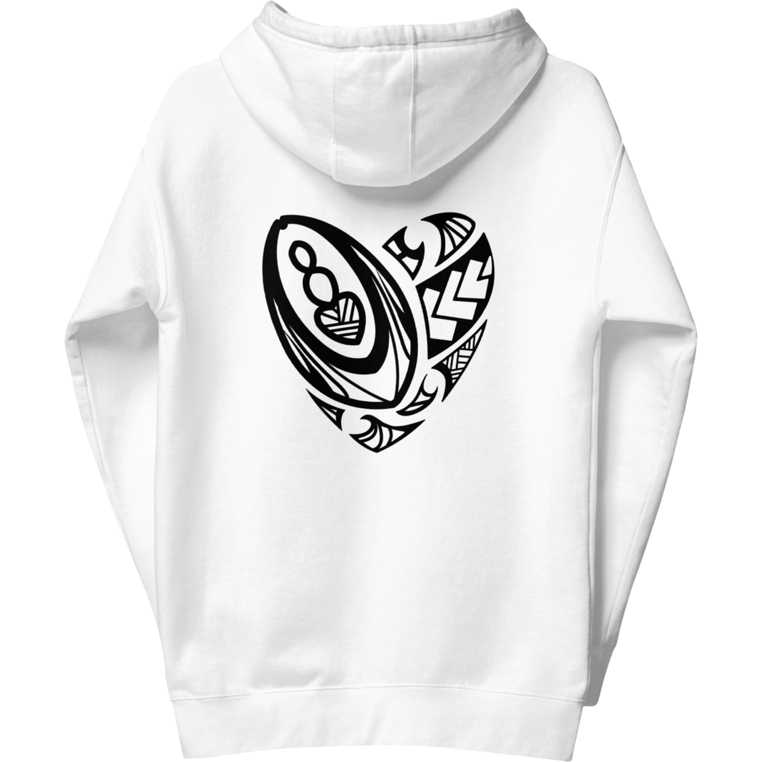 Maori Heart Hoodie White