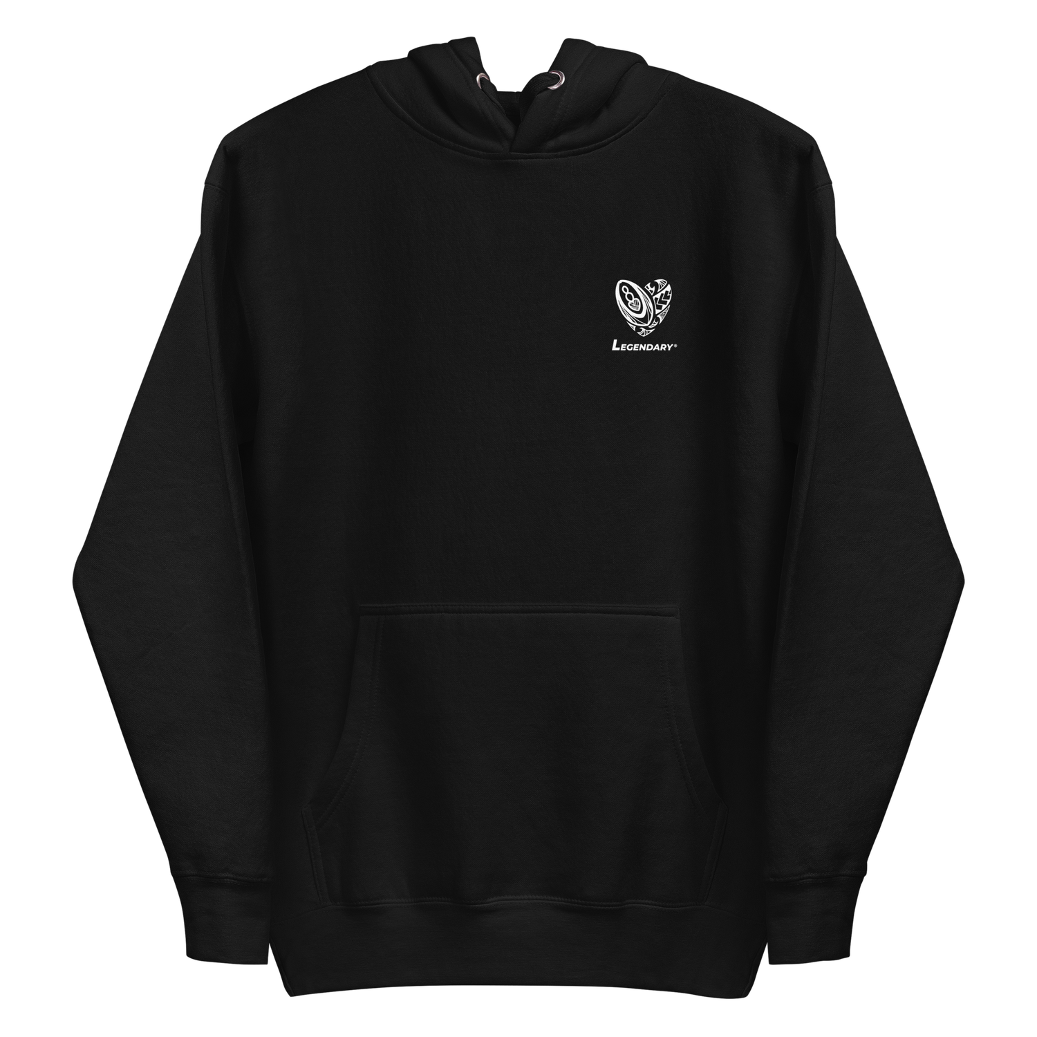 Maori Heart Hoodie Black