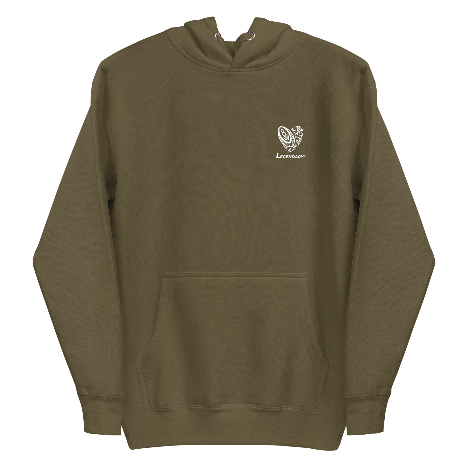Maori Heart Hoodie Green