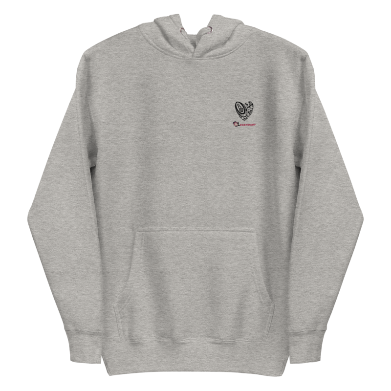 Maori Heart Hoodie Grey