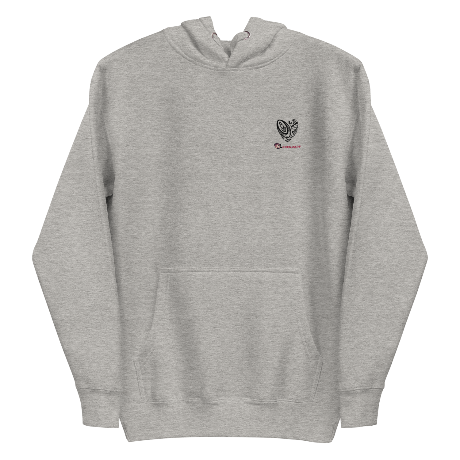 Maori Heart Hoodie Grey
