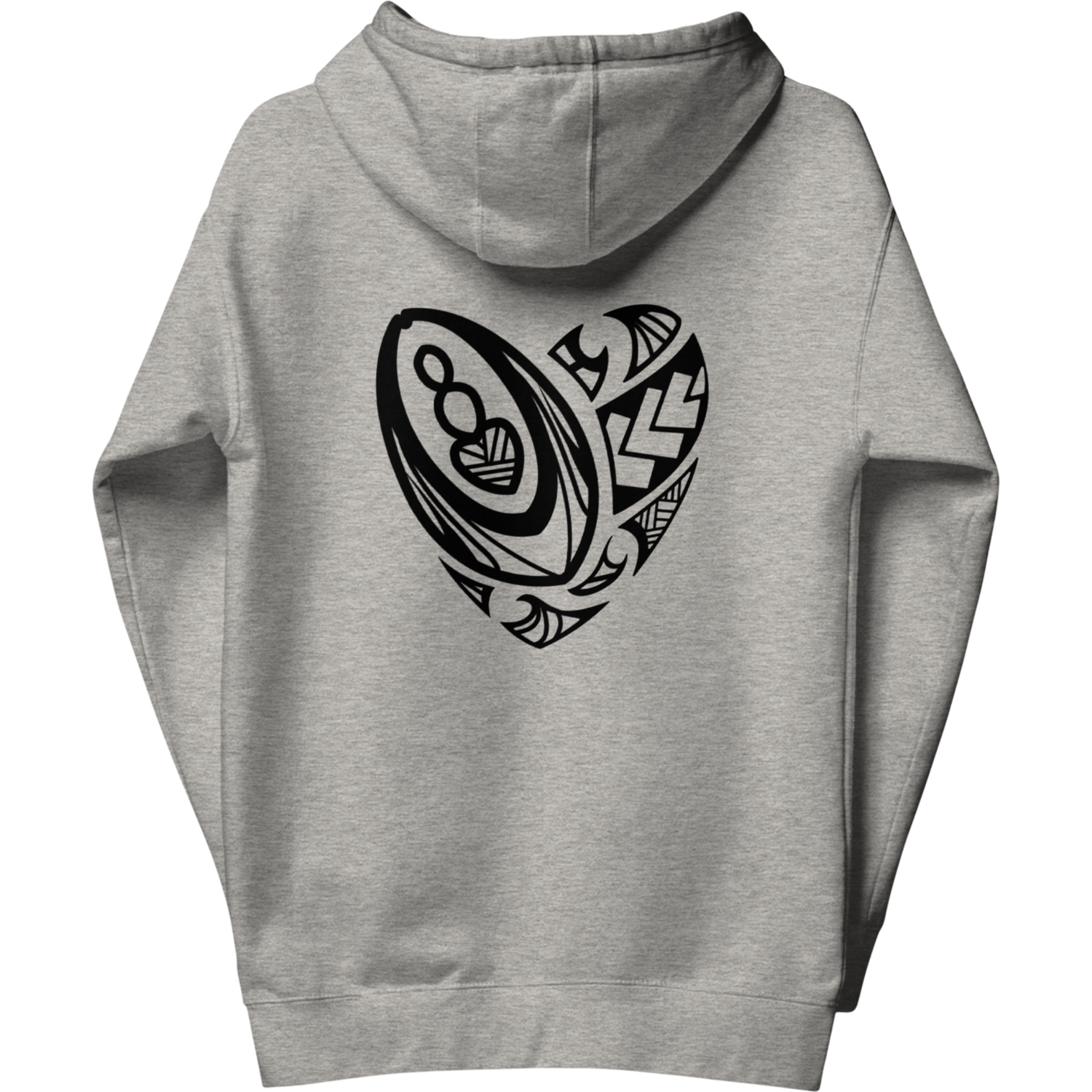 Maori Heart Hoodie Grey