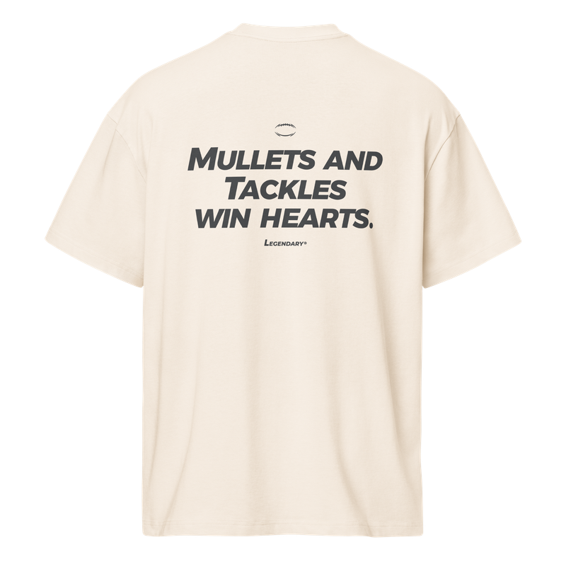 Mullets &amp; Tackles Tee Off-White