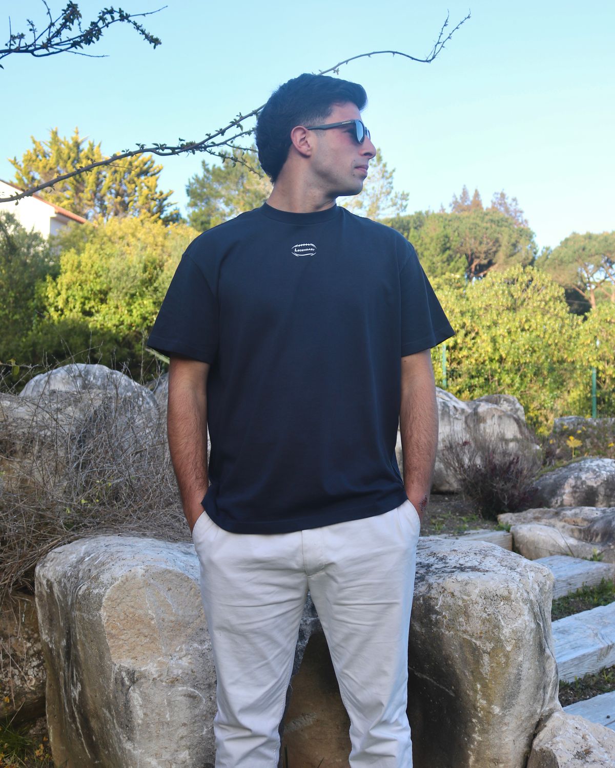 Mullets &amp; Tackles Tee Navy