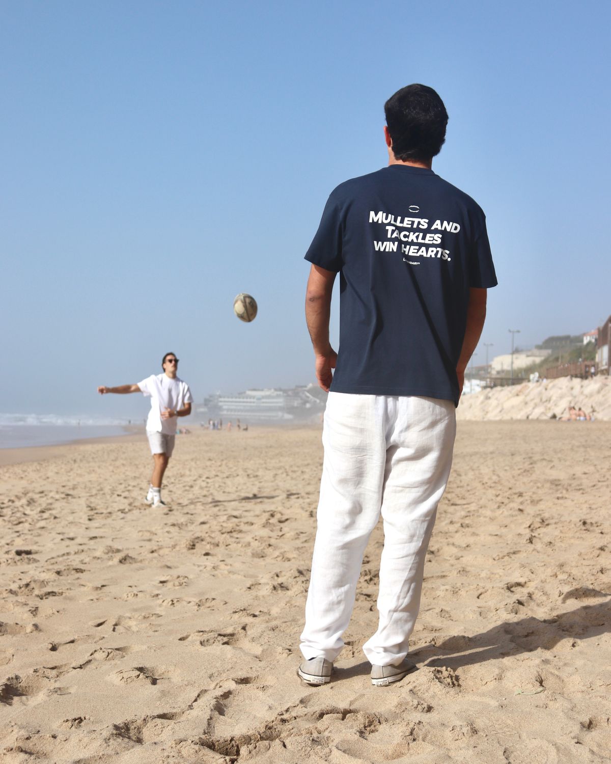 Mullets &amp; Tackles Tee Navy