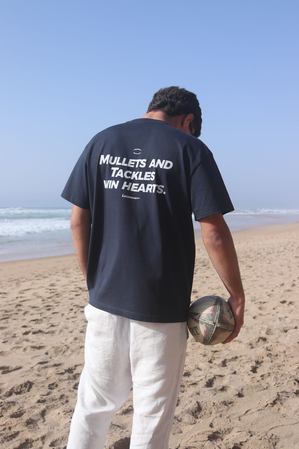 Mullets &amp; Tackles Tee Navy