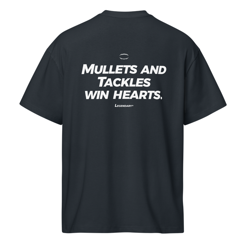 Mullets &amp; Tackles Tee Navy