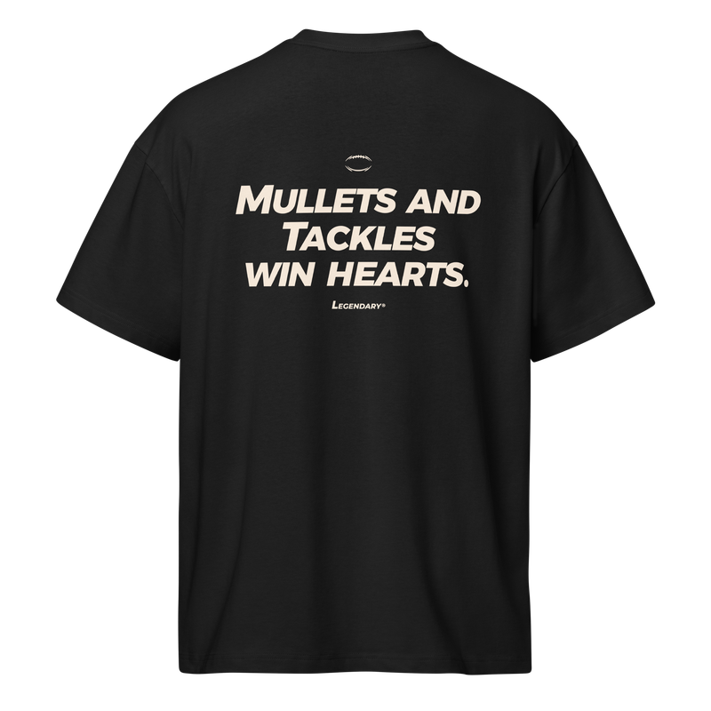 Mullets &amp; Tackles Tee Black