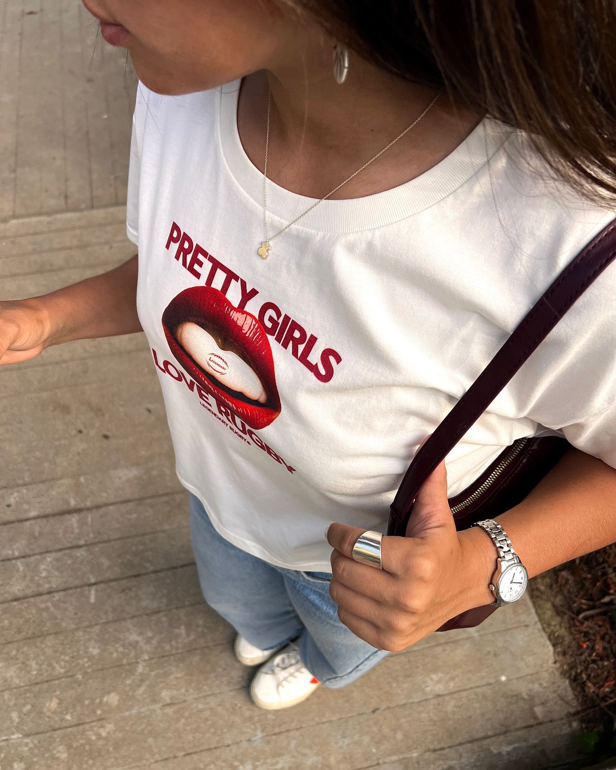 Pretty Girls Crop Top Off-White