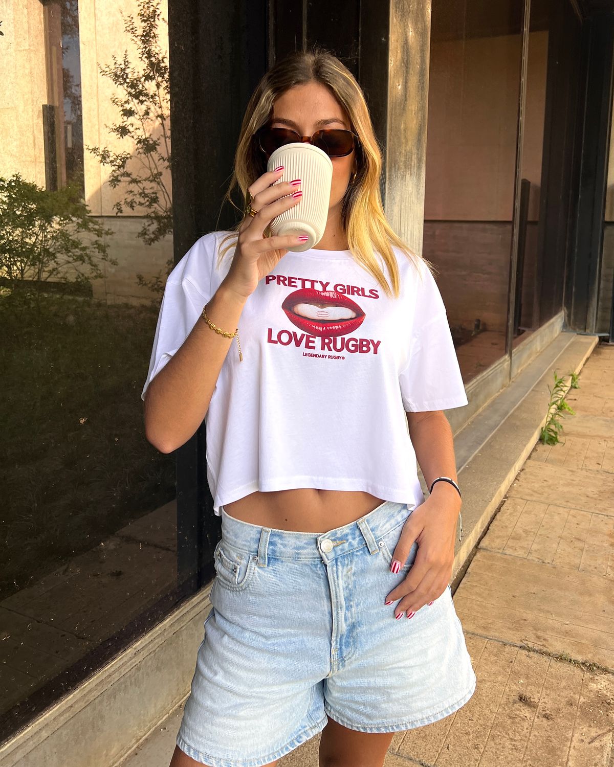 Pretty Girls Crop Top White