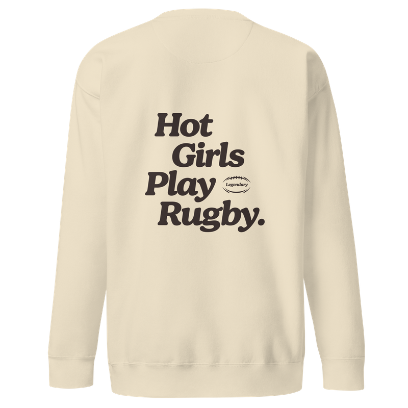 Hot Girls Play Rugby Sweatshirt Marshmallow