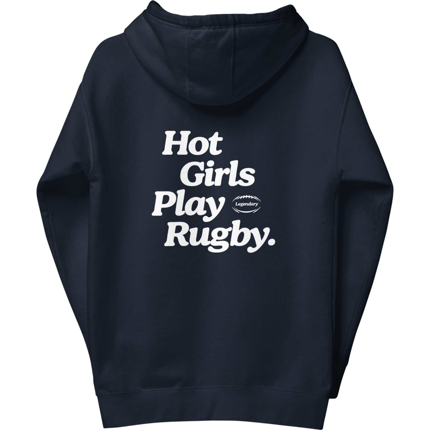 Hot Girls Play Rugby Hoodie Navy