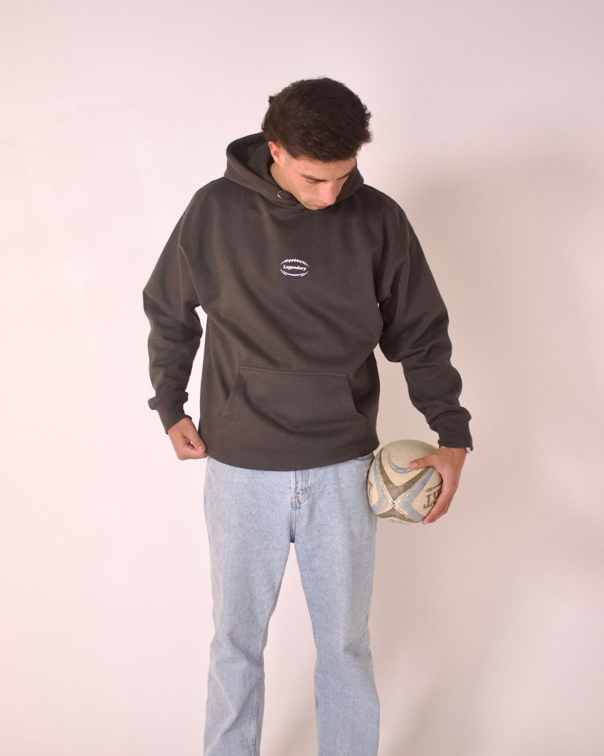 Hot Girls Play Rugby Hoodie Ash