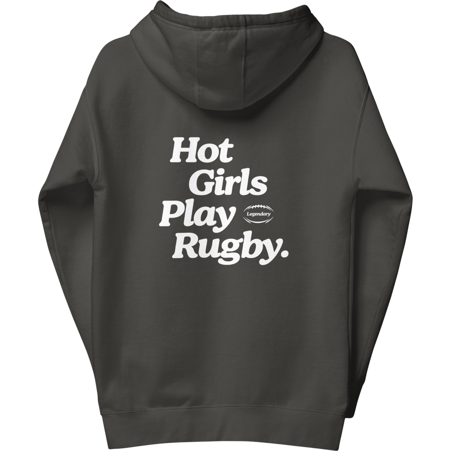Hot Girls Play Rugby Hoodie Ash