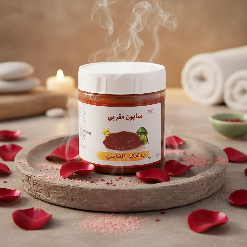 Moroccan Soap with AlAker AlFasi By Kuwait Shop صابون مغربي بالعكر الفاسي