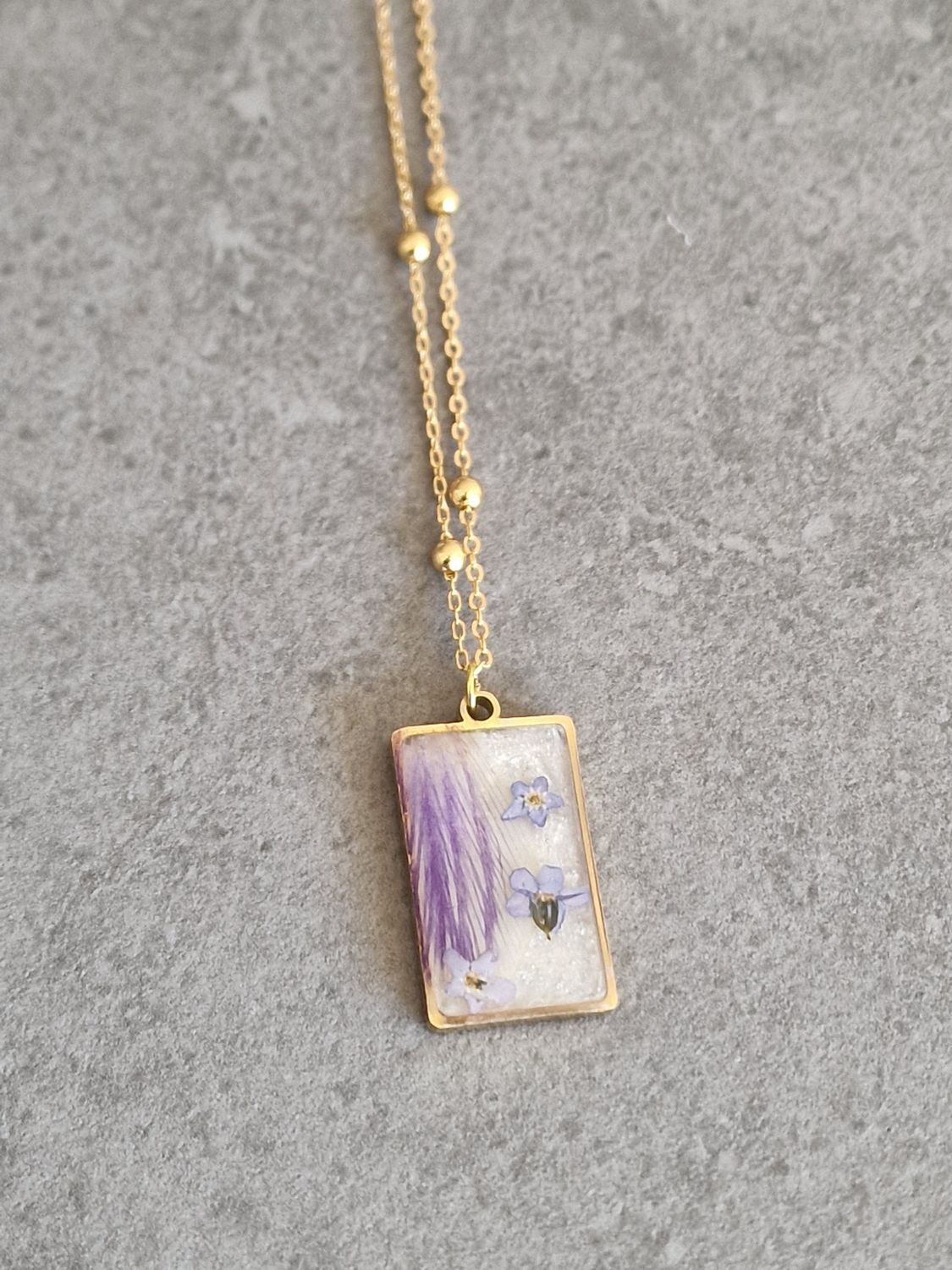 Collana croco e nontiscordardime 