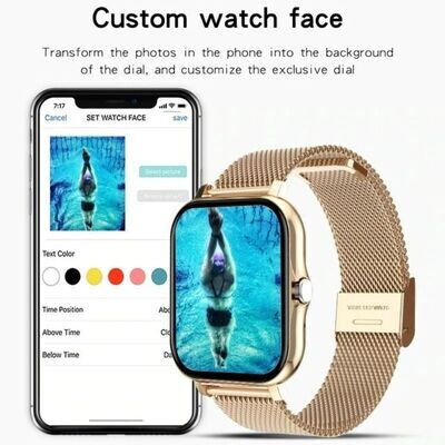 Women Men Smart Watch Heart Rate for Iphone Android Bluetooth Waterproof Fashion