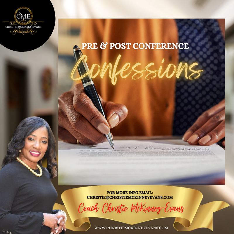 Pre &amp; Post Conference CONFESSIONS Service
